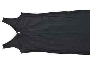 NEW LOFT Beach Long Dress Black Size XXL Polyester Stretch Blend Sleevless